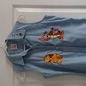 Winnie the Pooh short sleeve button up